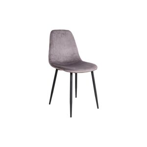 Norddan 21206 Dizajnová jedálenská stolička Myla, sivá, čierne nohy