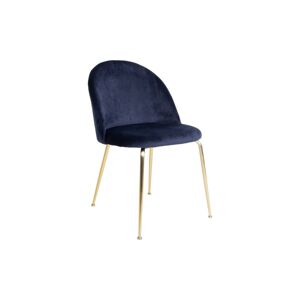 Norddan 21268 Dizajnová stolička Ernesto, modrá / mosadz