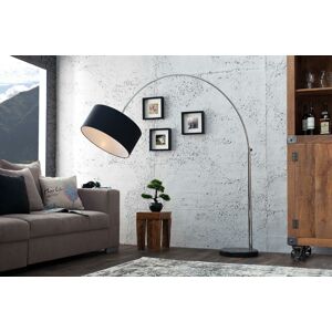 LuxD 16845 Dizajnová stojanová lampa Arch čierna Stojanové svietidlo