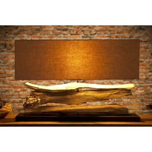 LuxD 17135 Stolná lampa z naplaveného dreva Lake béžová