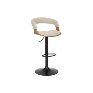 LuxD Dizajnová barová otočná stolička Uriela jaseň / béžová