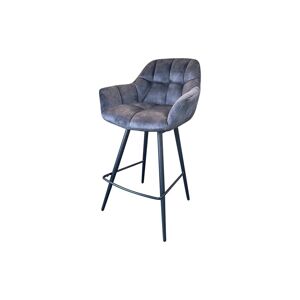 LuxD Dizajnová barová otočná stolička Vallerina sivý zamat