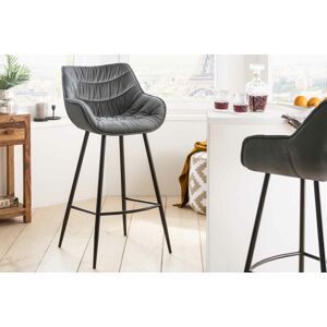 LuxD Dizajnová barová stolička Kiara sivý zamat