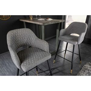 LuxD Dizajnová barová stolička Laney svetlosivá