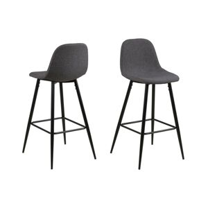 Dkton Dizajnová barová stolička Nayeli, šedá a čierna