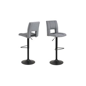 Dkton Dizajnová barová stolička Almonzo, svetlosivá / čierna
