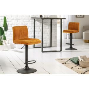 LuxD Dizajnová barová stolička Walnut horčicový zamat