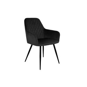 Norddan 25847 Dizajnová jedálenská stolička Gracelyn čierny zamat