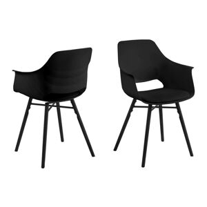 Dkton 23617 Dizajnová jedálenska stolička Narda, čierna