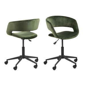 Dkton Dizajnová kancelárska stolička Natania, lesno zelená