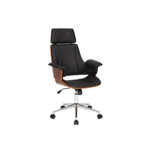 LuxD Dizajnová kancelárska stolička Uriela orech / čierna