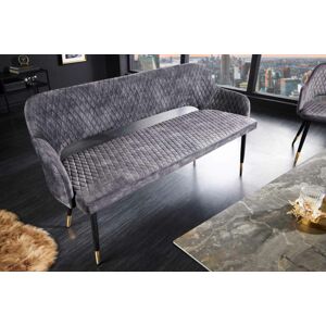LuxD Dizajnová lavica Laney 162 cm sivý zamat