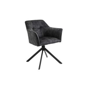 LuxD 26737 Dizajnová otočná stolička Galileo tmavosivý zamat