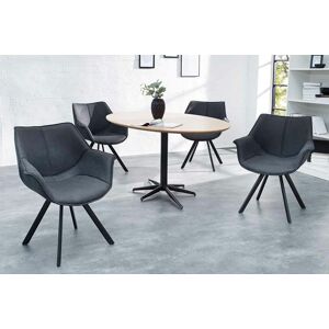 LuxD 28841 Dizajnová otočná stolička Kiara antik sivá