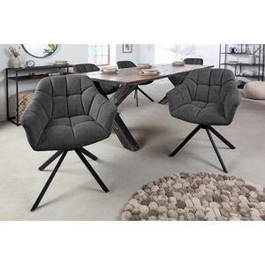LuxD 26280 Dizajnová otočná stolička Vallerina antracitová