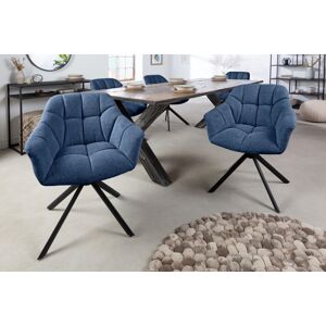 LuxD 26281 Dizajnová otočná stolička Vallerina tmavomodrá