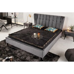 LuxD Dizajnová posteľ Violetta 160 x 200 cm tmavosivý zamat