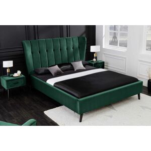 LuxD Dizajnová posteľ Violetta 160 x 200 cm tmavozelený zamat