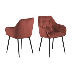 Dkton 23321 Dizajnová stolička Alarik, koralová
