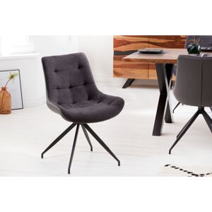LuxD 23444 Dizajnová stolička Amiyah tmavosivá-čierna