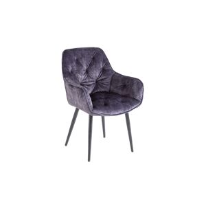LuxD 25482 Dizajnová stolička Garold sivý zamat