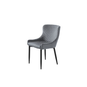 Furniria 23985 Dizajnová stolička Hallie sivý zamat