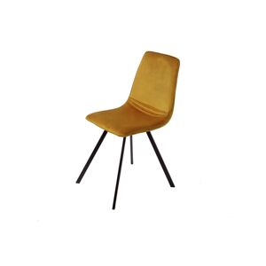 LuxD 25658 Dizajnová stolička Holland Retro horčicovo-žltý zamat