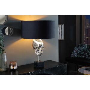 LuxD 26676 Dizajnová stolová lampa Madigan 56 cm čierno-strieborná