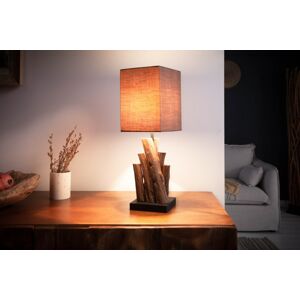 LuxD 24202 Dizajnová stolná lampa Desmond 45 cm hnedá - ironwood