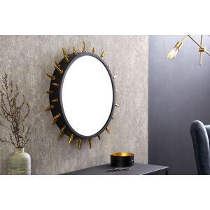 LuxD Dizajnové nástenné zrkadlo Lacretia  čierno-zlaté  x  25821