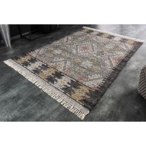 LuxD Dizajnový koberec Pahana 230 x 160 cm viacfarebný sivý - vlna