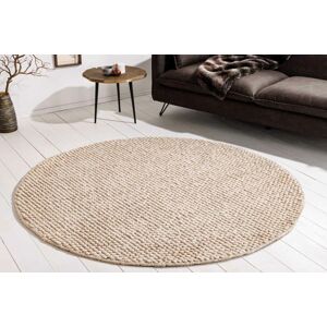 LuxD Dizajnový okrúhly koberec Arabella 150 cm béžový