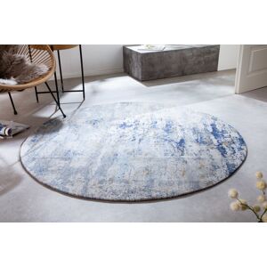 LuxD Dizajnový okrúhly koberec Rowan 150 cm béžovo-modrý