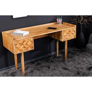 LuxD Dizajnový písací stôl Halia Honey 132 cm akácia