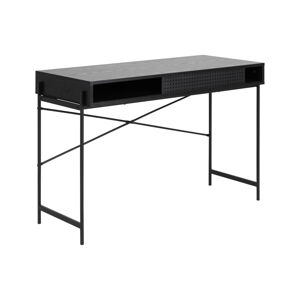 Dkton Dizajnový písací stôl Naarah 110 cm čierny