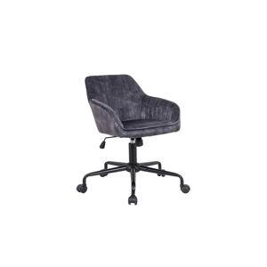 LuxD Dizajnová kancelárska stolička Esmeralda tmavosivý zamat