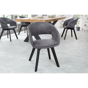 LuxD 29350 Dizajnová stolička Colby sivá antik