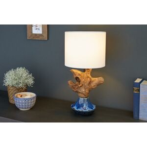 LuxD 21565 Dizajnová stolná lampa Sloane, 91 cm orech
