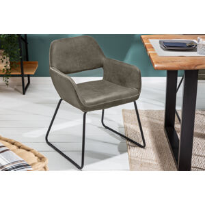 LuxD 25022 Dizajnová stolička Derrick 77 cm antik sivá