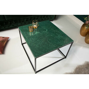 LuxD Dizajnový konferenčný stolík Factor 50 cm mramor zelený