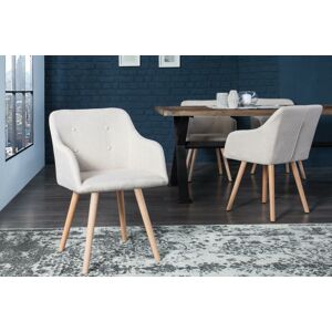 LuxD 20143 Dizajnová stolička Norway krémová
