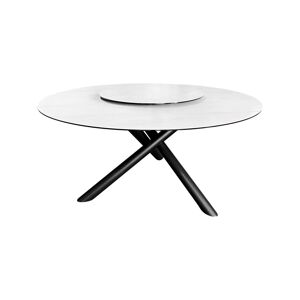 LuxD Okrúhly jedálenský keramický stôl Ganya 150 cm biely