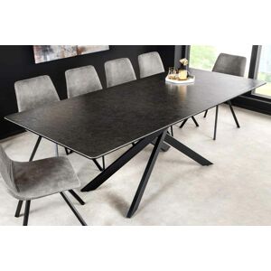 LuxD Rozťahovací keramický stôl Halia 160-200 cm mramor antracit