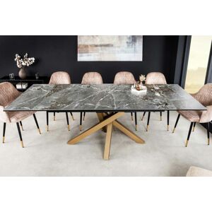 LuxD Rozťahovací keramický stôl Paquita 180-220-260 cm sivý mramor