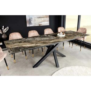 LuxD Rozťahovací keramický stôl Paquita 180-220-260 cm taupe mramor